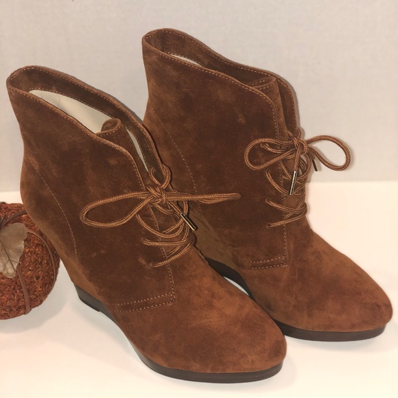 Michael Kors Suede Wedge Booties - Picture 5 of 7